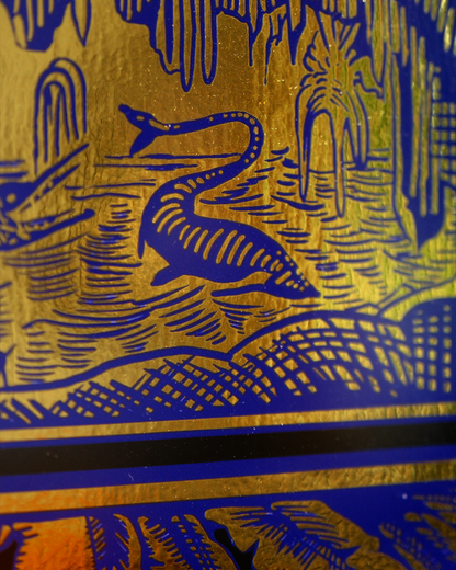 Voyages Extraordinaire Poster Blue