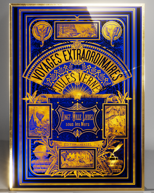 Voyages Extraordinaire Poster Blue