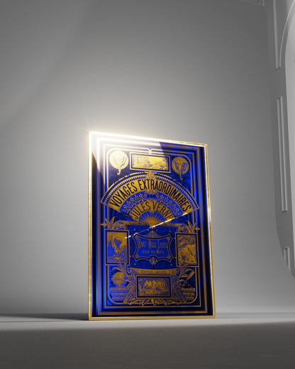 Voyages Extraordinaire Poster Blue