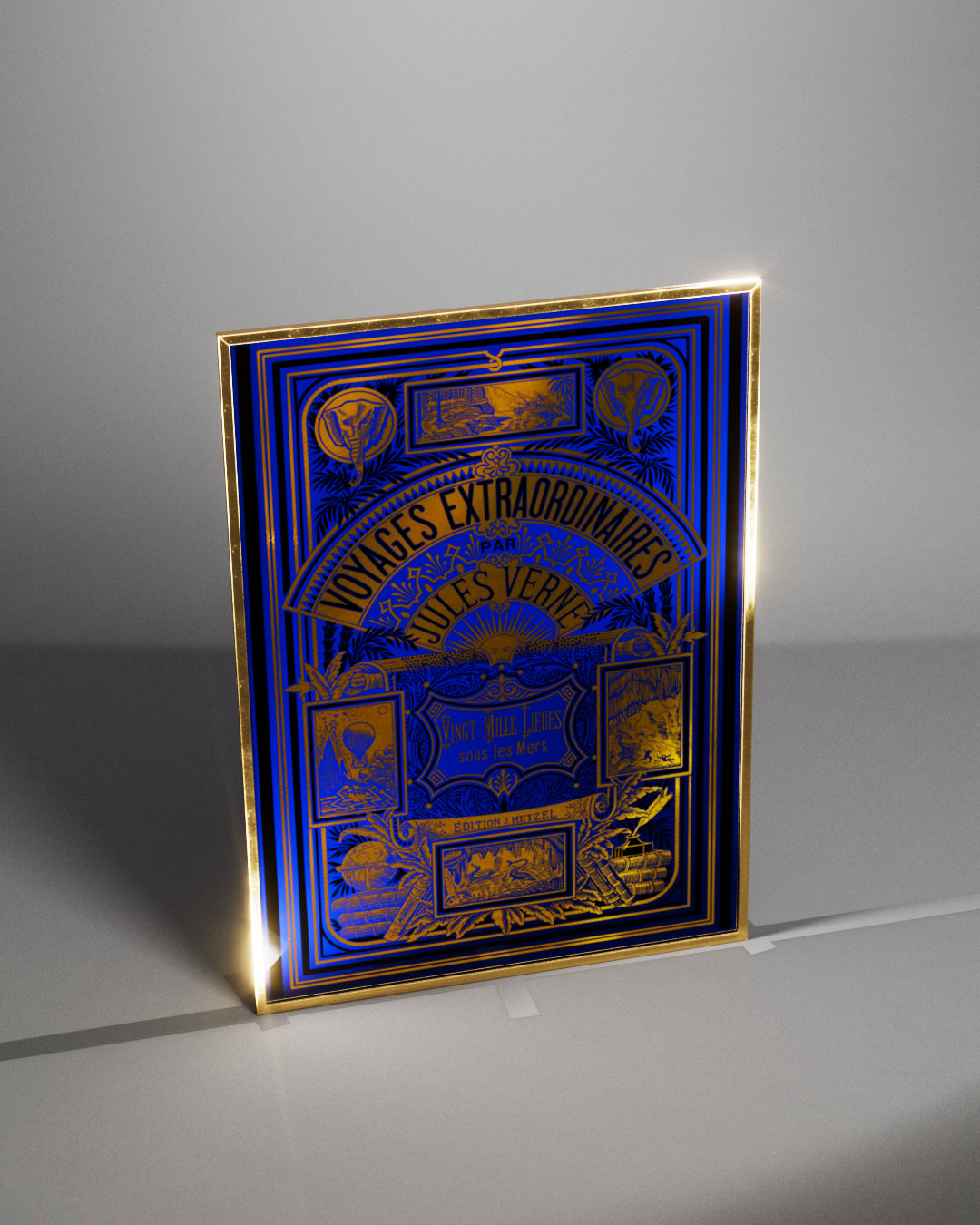 Voyages Extraordinaire Poster Blue