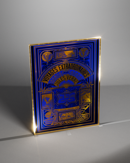 Voyages Extraordinaire Poster Blue