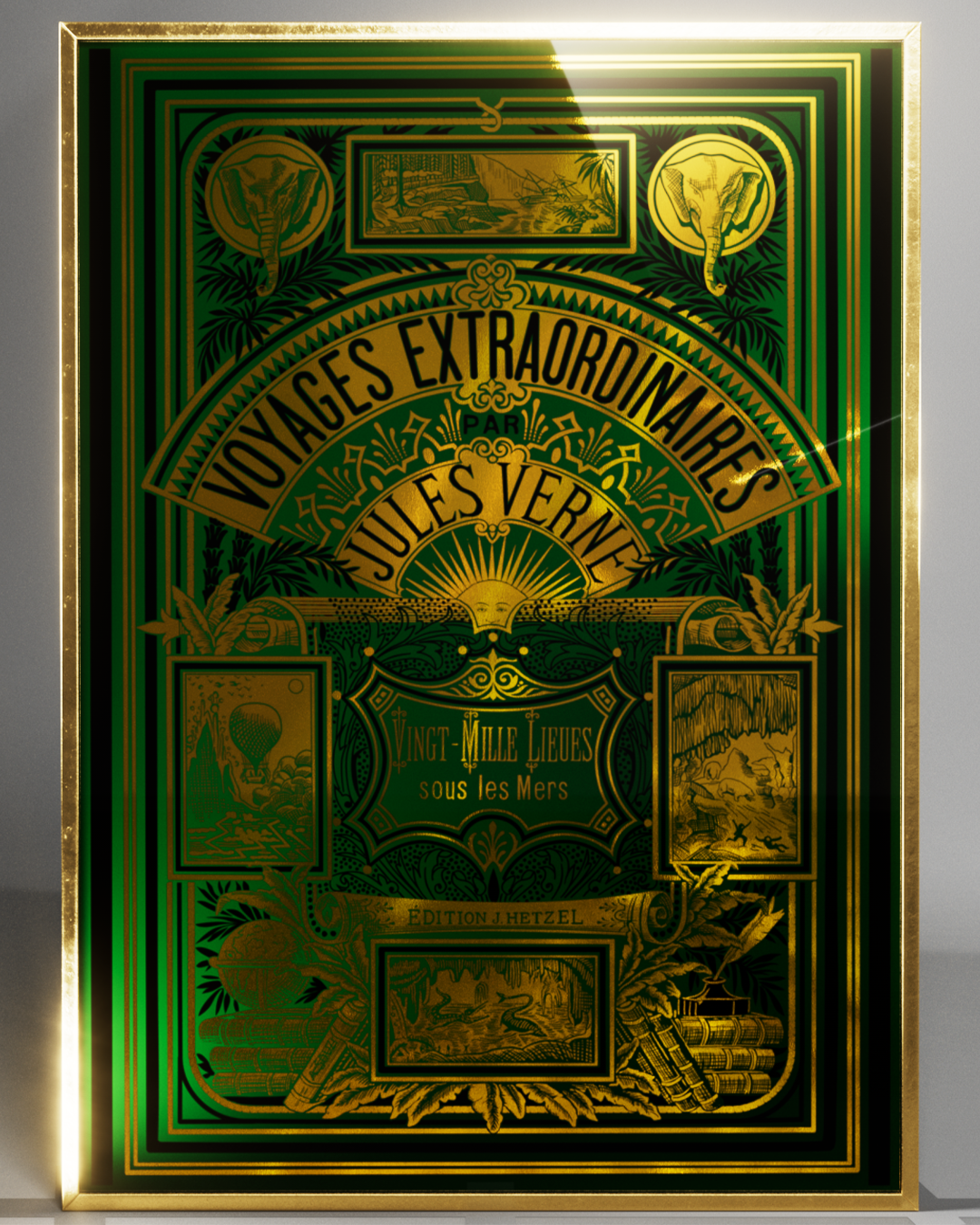 Voyages Extraordinaire Poster Green